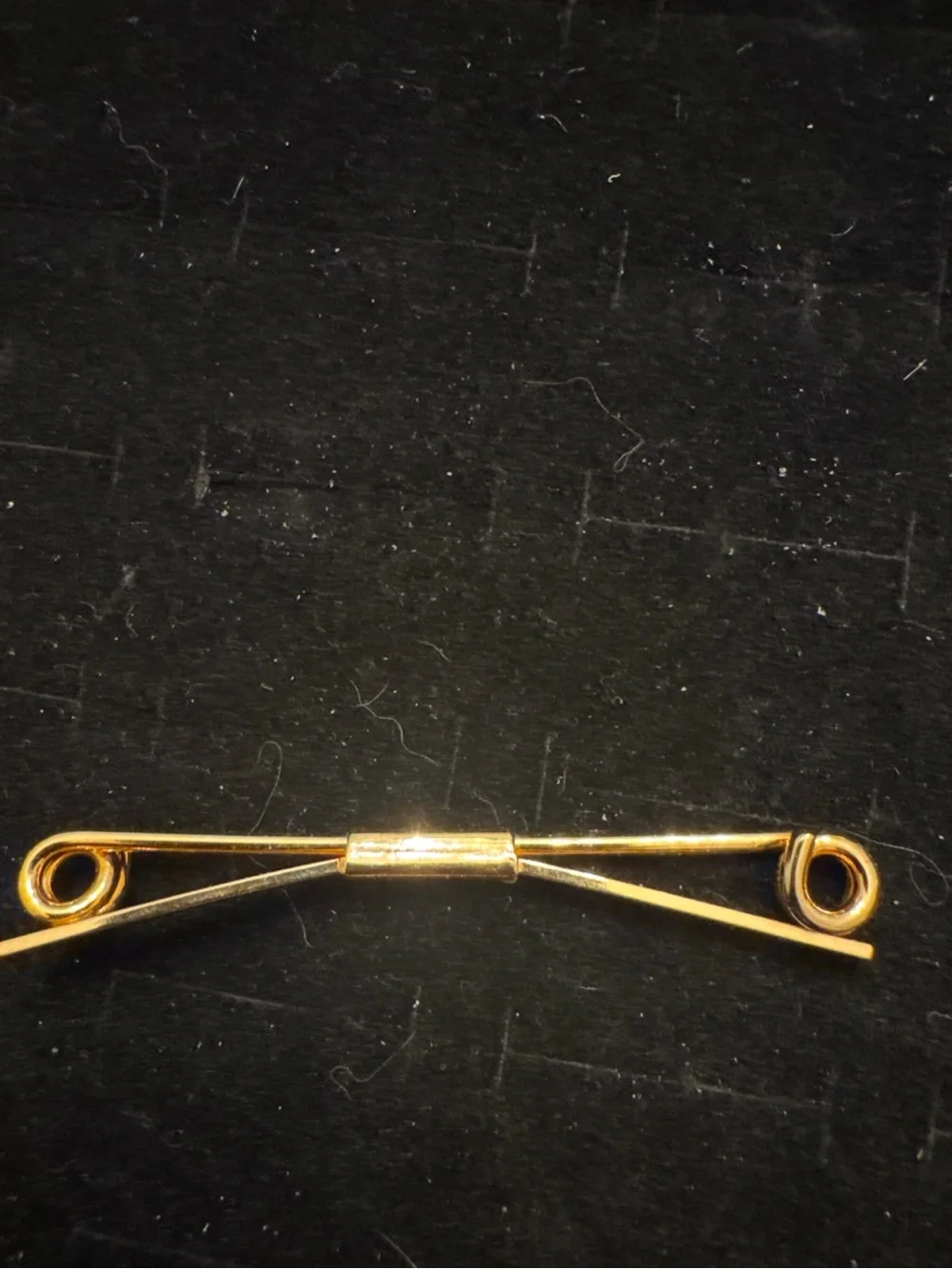 Vintage ANSON Gold Tone Double End Collar Pin Bar Men’s Dress Accessory